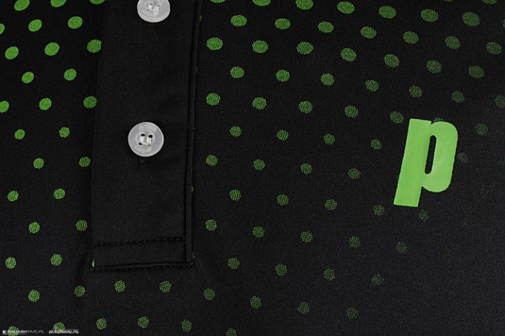 Prince Graphic Polo Czarny/Zielony